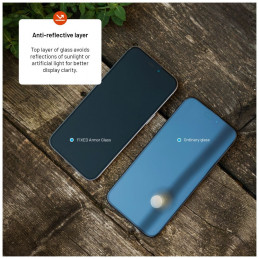 FIXED Rendkívül tartós edzett üveg por elleni aplikátorral Apple iPhone 15 Plus /iPhone16 Plus készülékhez, fekete