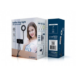 Gembird LED-RING4-PH-01 Selfie Ring Light With Phone Holder