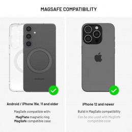 FIXED MagClick 2 autós tartó wireless töltővel 15W, fekete