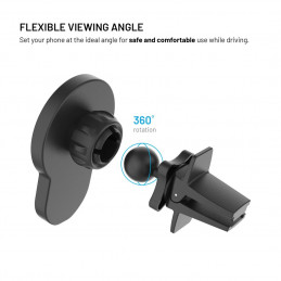 FIXED MagClick 2 autós tartó wireless töltővel 15W, fekete