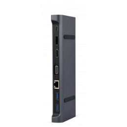 Gembird A-CM-COMBO9-02 USB Type-C 9-in-1 Multi-Port Adapter Space Grey