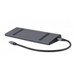 Gembird A-CM-COMBO9-02 USB Type-C 9-in-1 Multi-Port Adapter Space Grey