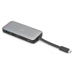 Digitus 7in1 USB-C Travel Docking Station Silver