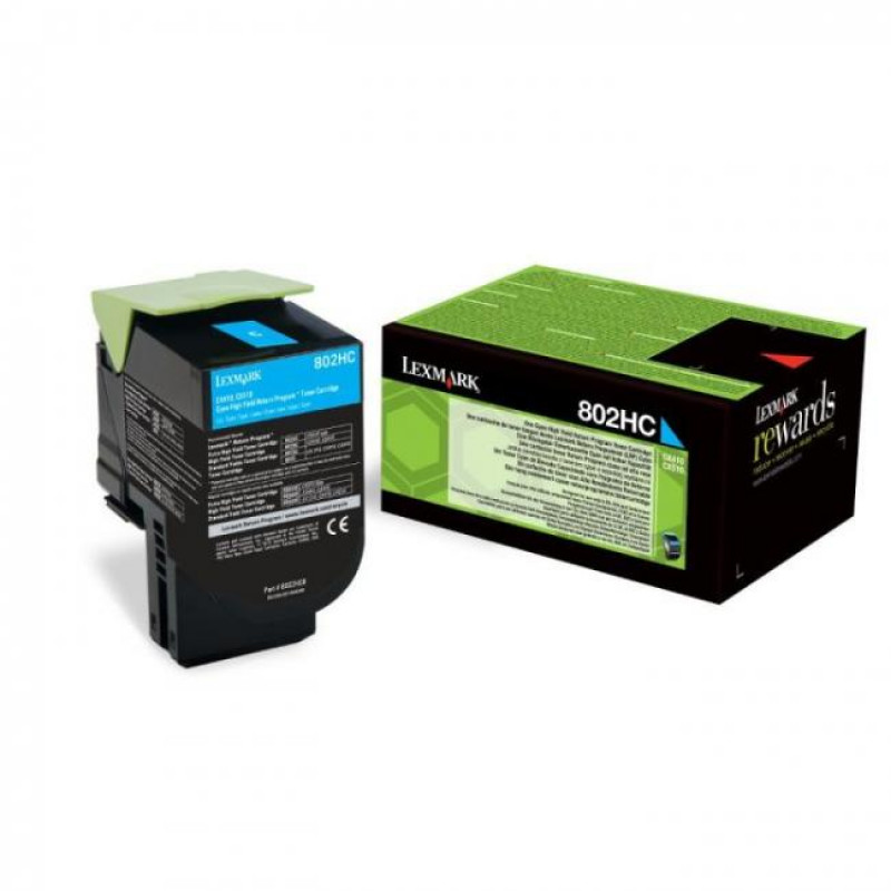 Lexmark [802HC] 80C2HC0 kék eredeti toner