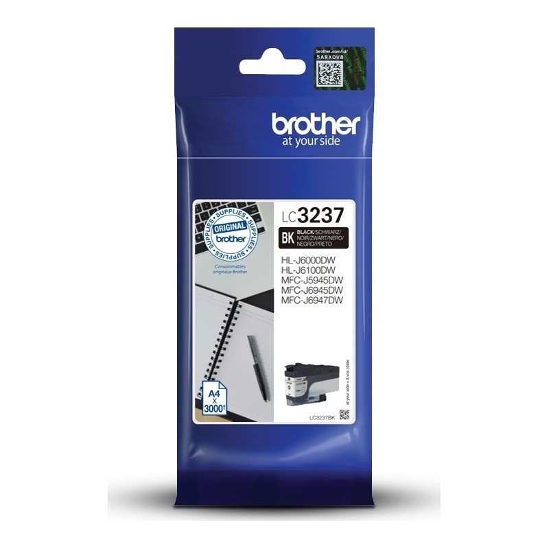 Brother LC3237 fekete eredeti tintapatron