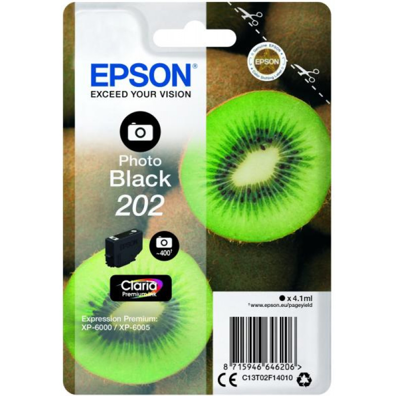 Epson T02F1 (202) fotó fekete eredeti tintapatron