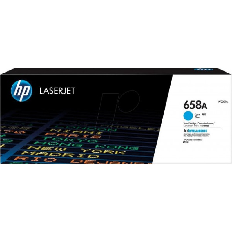 HP W2001A (658A) kék eredeti toner