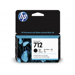 HP 3ED70A No.712 fekete eredeti tintapatron
