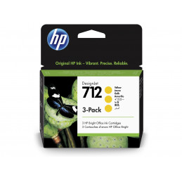 HP 3ED79A No.712 sárga eredeti tintapatroncsomag