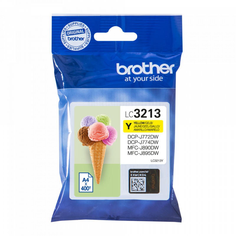 Brother LC3213 sárga eredeti tintapatron