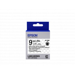 Epson LK-3TBN átlátszó alapon fekete eredeti címkeszalag