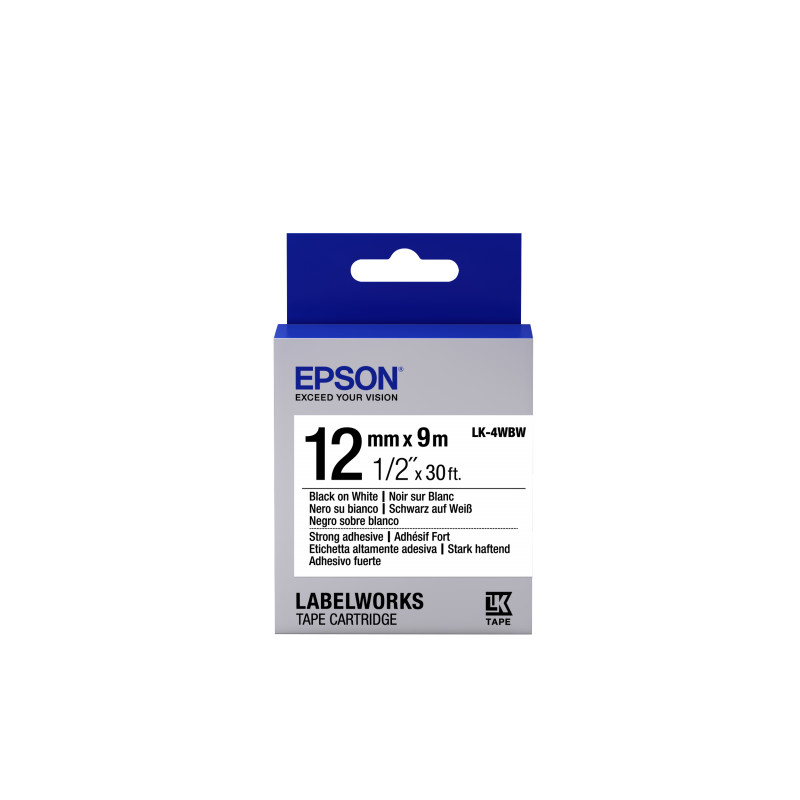 Epson LK-4WBW fehér alapon fekete eredeti címkeszalag