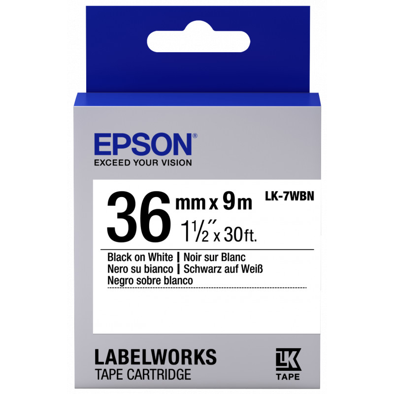 Epson LK-7WBN fehér alapon fekete eredeti címkeszalag