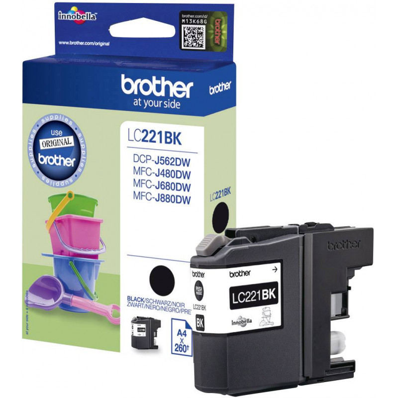Brother LC221 fekete eredeti tintapatron