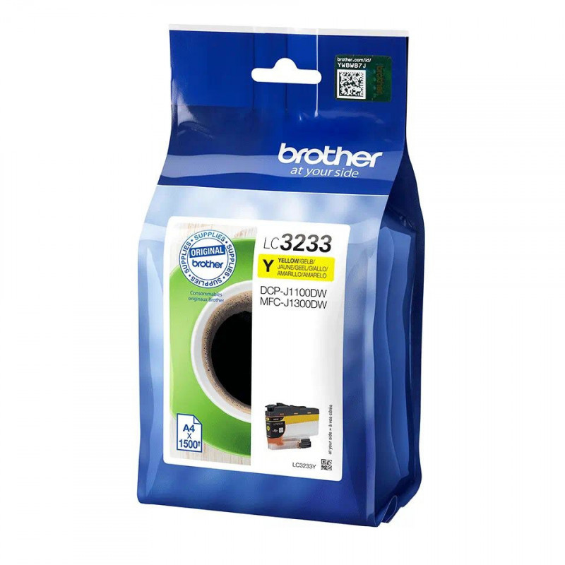 Brother LC3233 sárga eredeti tintapatron