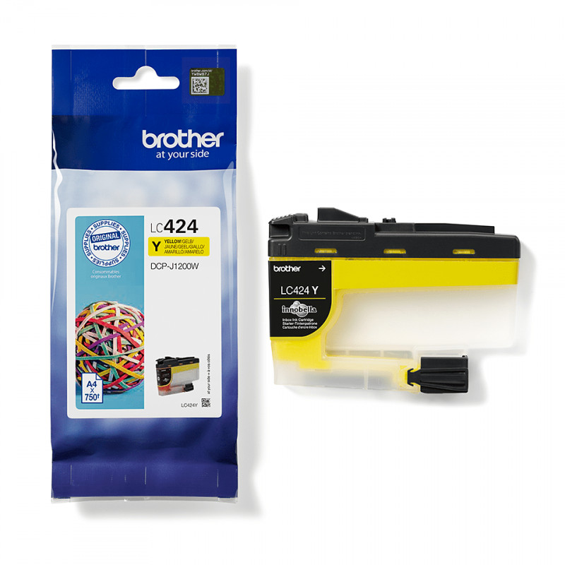 Brother LC424 sárga eredeti tintapatron