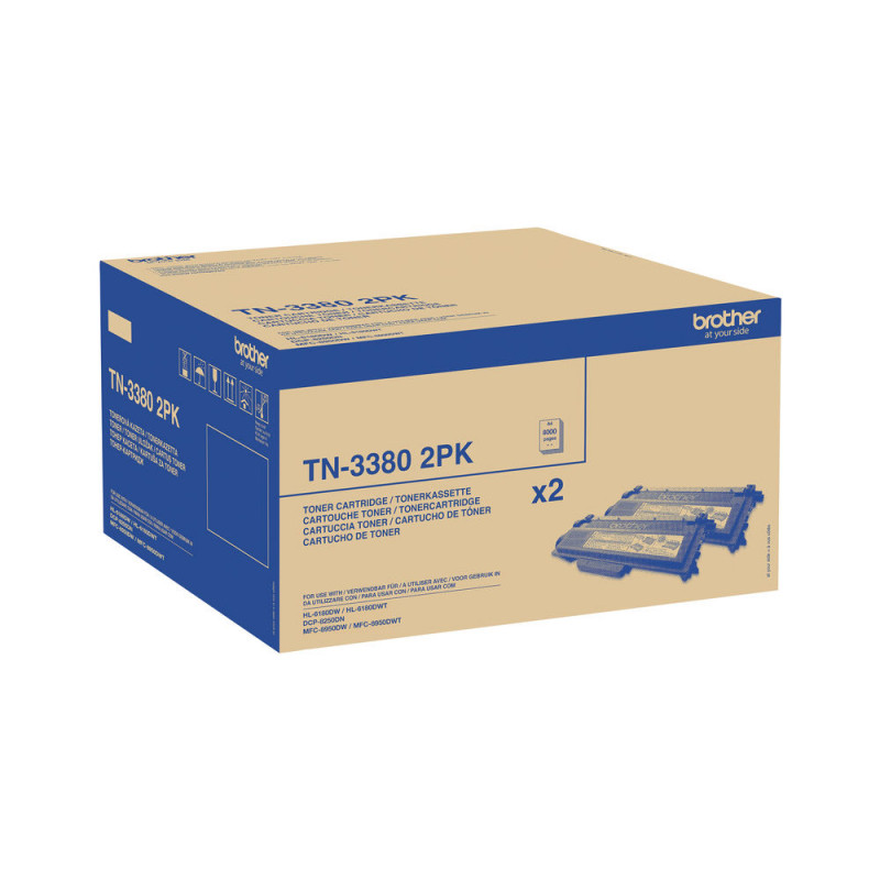 Brother TN-3380 fekete eredeti toner duplacsomag