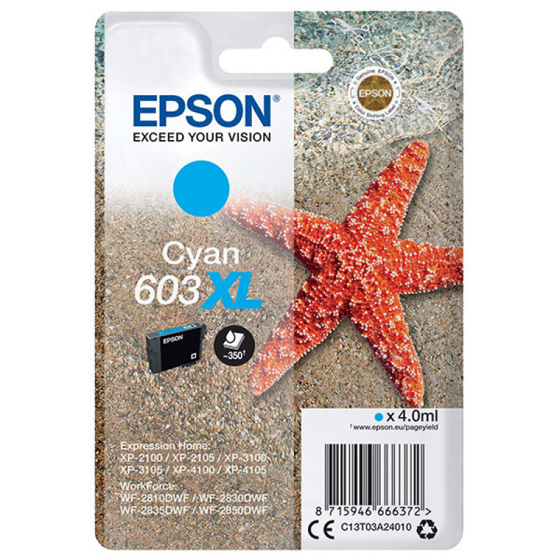 Epson T03A2 (603XL) kék eredeti tintapatron