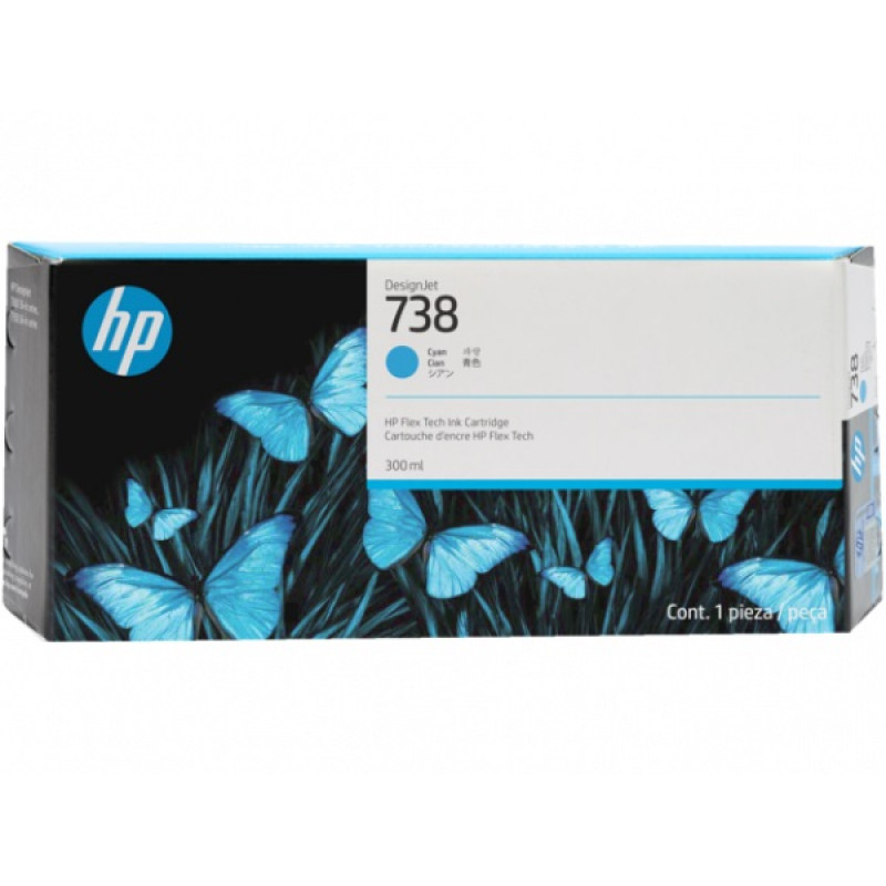 HP 676M6A No.738 kék eredeti tintapatron