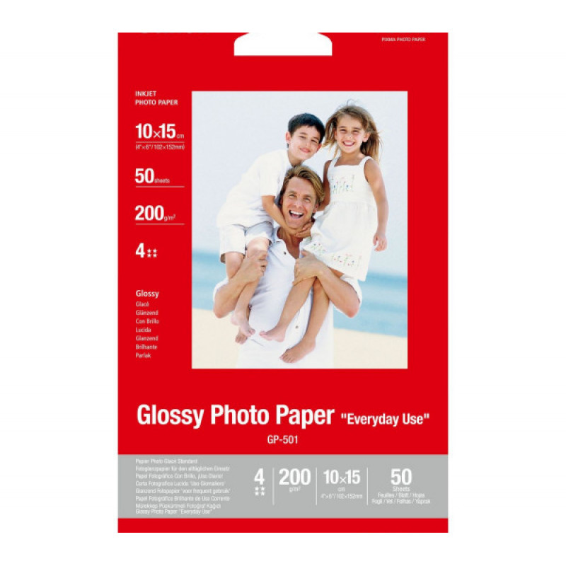 Canon GP-501 fényes eredeti fotópapír (10x15cm, 50 lap, 200g, 0775B081)