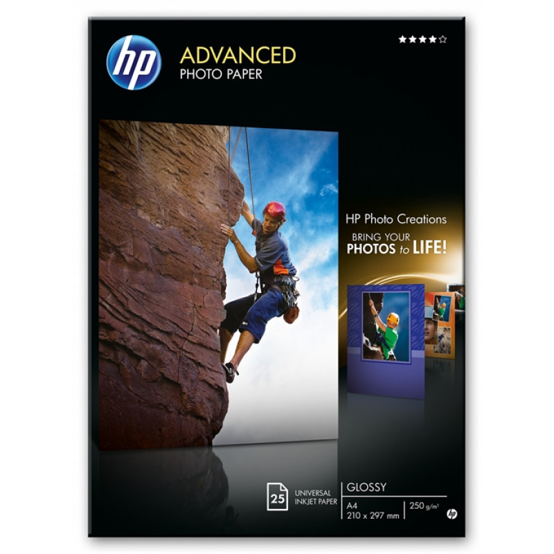 HP Q5456A fényes eredeti fotópapír (A4, 25 lap, 250g)