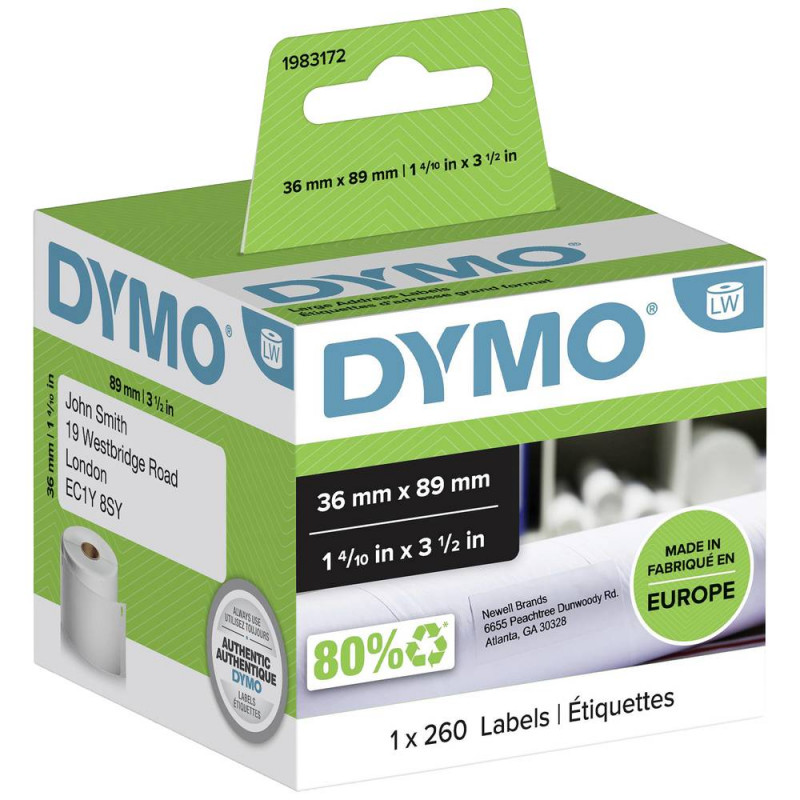Dymo 1983172 fehér eredeti szalagcímke (1983172)