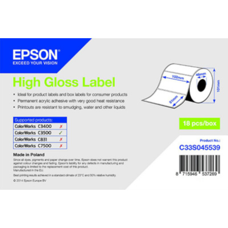 Epson S045539 eredeti címketekercs