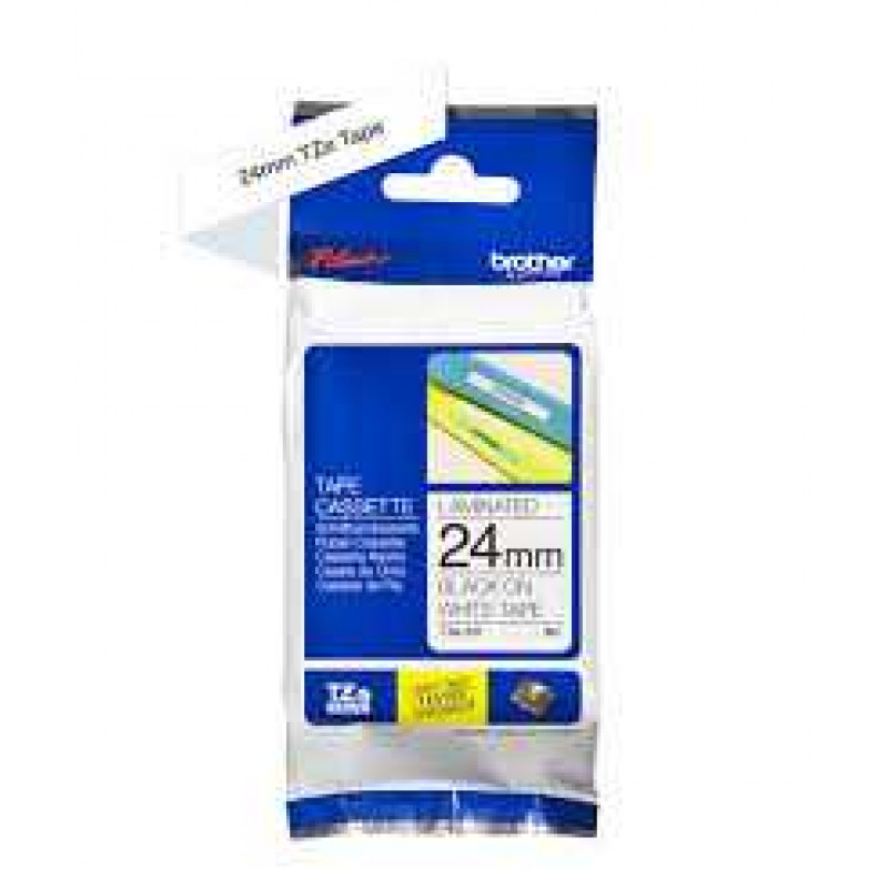 Brother TZE-251CIV csomagolás nélküli fehér alapon fekete eredeti feliratozó szalag (24mm x 8m)