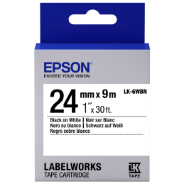 Epson LK-6WBN fehér alapon fekete eredeti hőálló címkeszalag