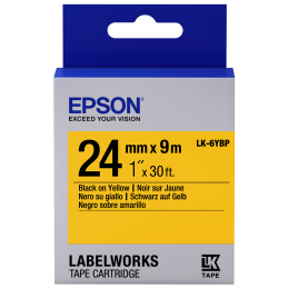 Epson LK-6YBP pasztel sárga alapon fekete eredeti címkeszalag