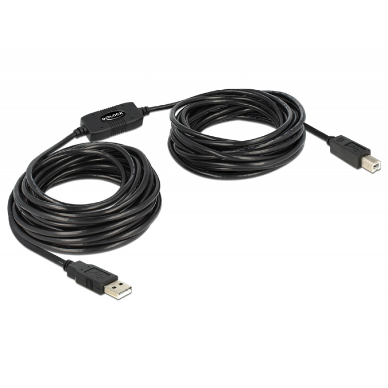 DeLock Cable USB 2.0 Type-A male  USB 2.0 Type-B male 11m
