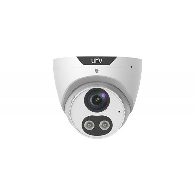 Uniview Prime-I 8MP Tri-Guard turret dómkamera, 4mm fix objektívvel, mikrofonnal és hangszóróval