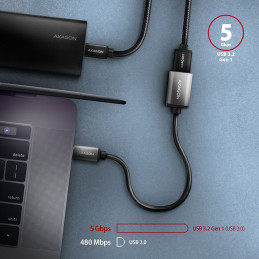 AXAGON RUCM-AFAC USB-C  USB-A Adapter Silver