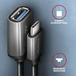 AXAGON RUCM-AFAC USB-C  USB-A Adapter Silver