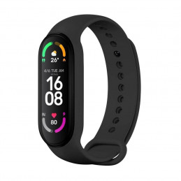 FIXED Szilikon szíj Xiaomi Band 7/ Mi Band 6/ Mi Band 5 okosórákhoz, fekete
