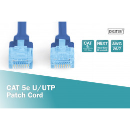Digitus CAT5e U-UTP Patch Cable 0,5m Blue