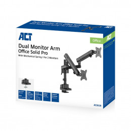 ACT AC8328 Dual monitor arm office solid pro, with mechanical spring