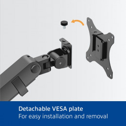 ACT AC8328 Dual monitor arm office solid pro, with mechanical spring