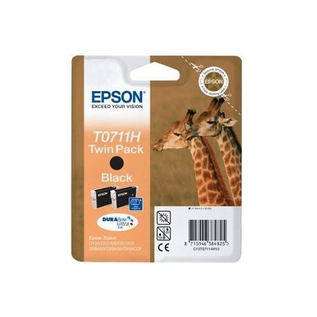 Epson T0711H fekete eredeti tintapatron duplacsomag