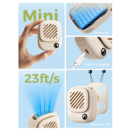 Aecooly Click 01 Mini Portable Neck Fan Beige