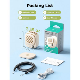 Aecooly Click 01 Mini Portable Neck Fan Beige