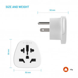 FIXED USA adapter, fehér