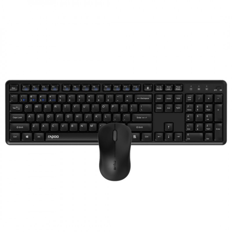Rapoo 8150M Silent Multi-mode Wireless Bluetooth Keyboard Combo Black HU