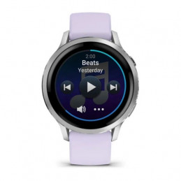 Garmin Venu 4 41mm Silver with Periwinkle Silicone Band