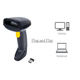 EQuip Wireless 2D Barcode Scanner with Stand Vonalkódolvasó Black