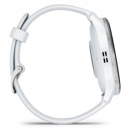 Garmin Venu 3 Silver Stainless Steel Bezel with Whitestone Case and Silicone Band