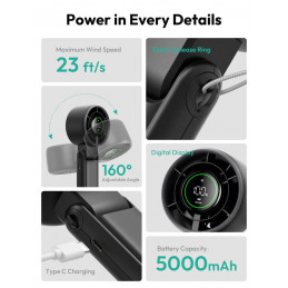 Aecooly Halo 02 Portable Handheld Fan Black