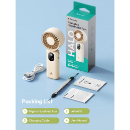 Aecooly Halo 04 Portable Handheld Fan Beige