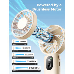 Aecooly Halo 04 Portable Handheld Fan Beige