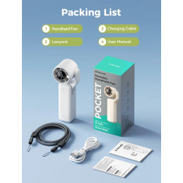 Aecooly Air Gimbal Portable Handheld Fan White